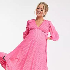 ASOS Maternity Pleated Wrap Dress